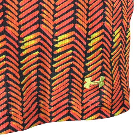 Under Armour Large Surftide Fitted Tank Top HeatGear Racerback After Burn Orange - Picture 3 of 9